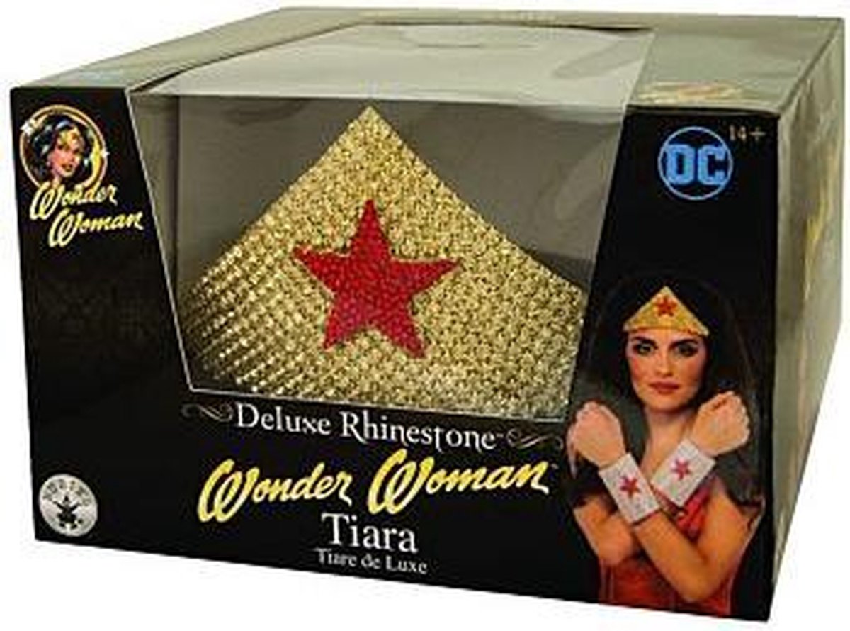 RUBIES USA - Deluxe Wonder Woman tiara met strass - Accessoires > Toverstokken, tiaras